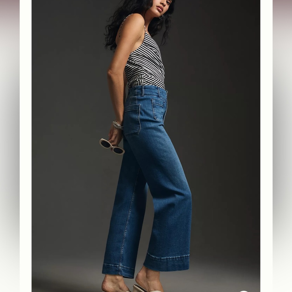 Maeve Blue Wide Leg Jeans